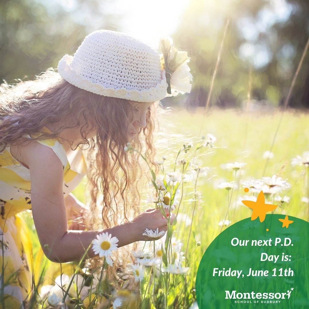MontiSudbury's tweet photo. We would like to remind our children’s parents that the next P.D. Day is coming up this Friday, June 11th! We hope you have a wonderful day and plan to do something fun.
#Montessori #MontessoriSudbury #precasa #casa #frenchcasa #Preschool #Education #Children https://t.co/l32rQ0XnQK