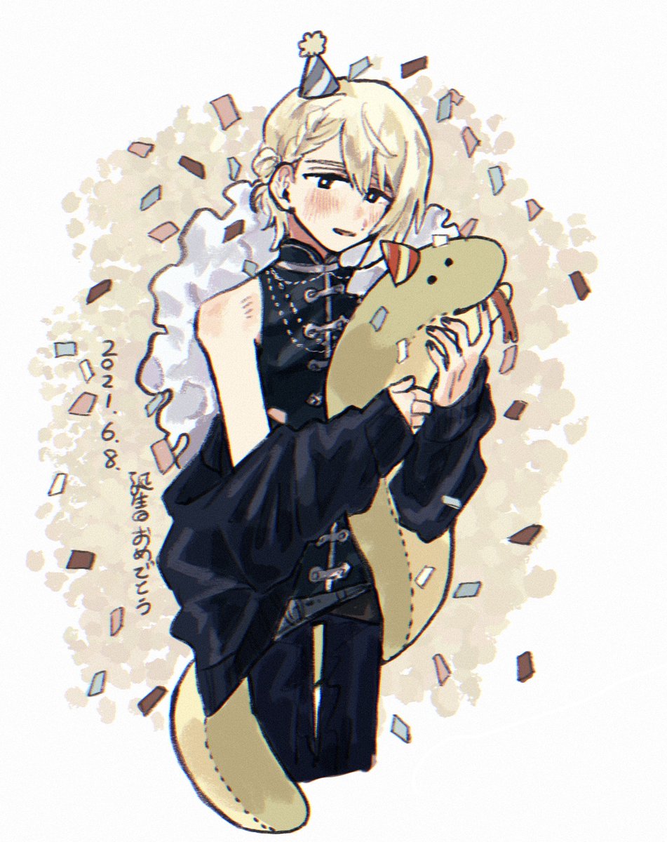 「みなみさん!お誕生日おめでとうございます!🎉🎊 #棗巳波生誕祭2021 #棗」|豊竹5/3原稿のイラスト