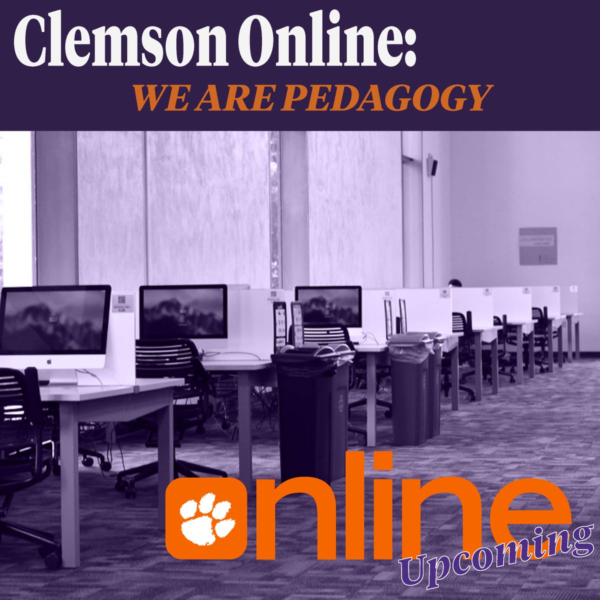 ClemsonOnline's tweet photo. At Clemson Online, we are experienced and trained learning professionals not only in learning technologies, but also in the art of teaching itself. Check out the Clemson Online blog, linked in our bio, to learn more!
#ClemsonOnline #30DaysOfJune https://t.co/jEGACM8skN