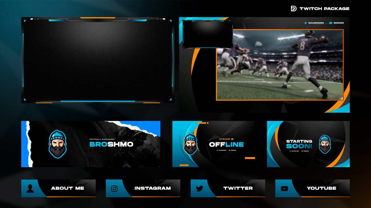Teikshot's tweet photo. Stream Package x Mascot Logo / @realbroshmo 🏈

Support appreciated💙

Open for commissions. https://t.co/T8eCEysjfP