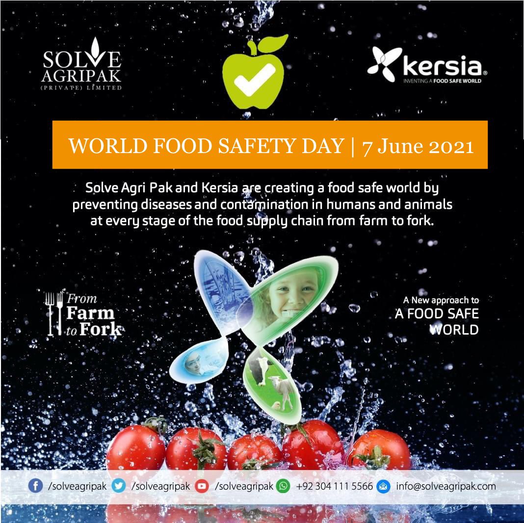 solveagripak's tweet photo. Solve Agri Pak (Private) Limited and Kersia are creating a food safe world by preventing diseases and contamination in humans and animals at every stage of the food supply chain from farm to fork.
#WorldFoodSafetyDayPK #WorldFoodSafetyDay #ZeroHunger #Kersia #SAPPL https://t.co/bKvcOw9RyX