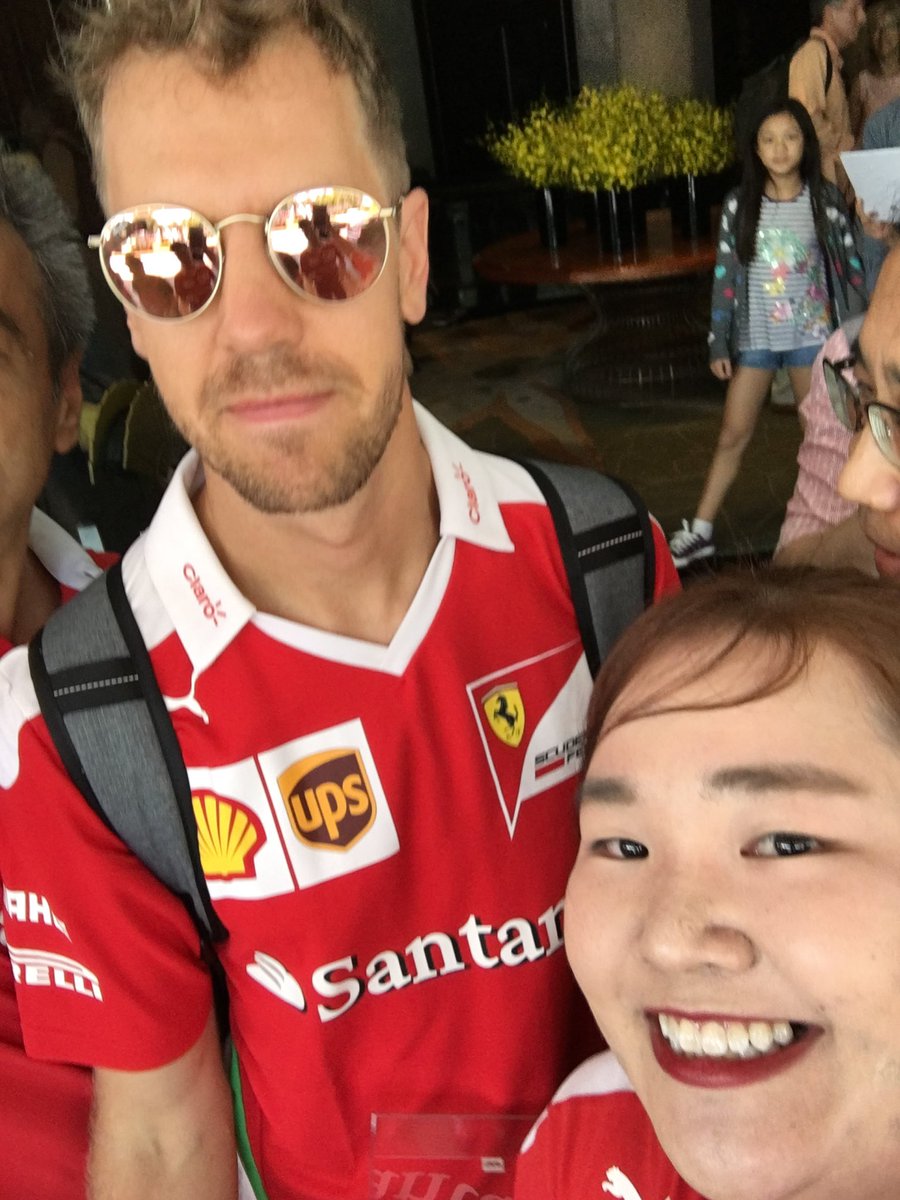 miyake9's tweet photo. Some of my favorite selfies I took with Seb over the years in Singapore. Hopefully Iβll have the chance to take photos with #sebingreen. Since the #SingaporeGP is cancelled again this year Iβll miss this King of Marina Bay and the GP very much. ππ https://t.co/mdR60uvkDQ