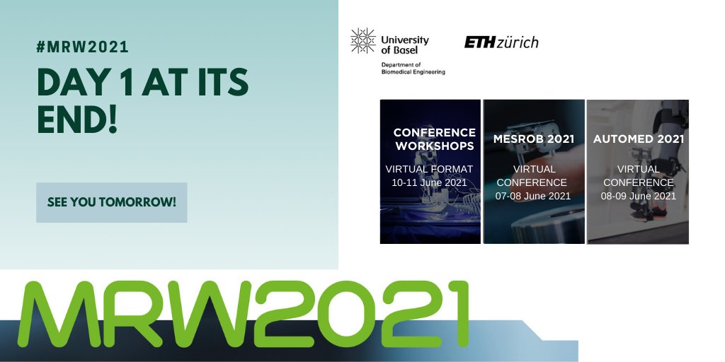 Get ready for more!

We're starting tomorrow with the first session at 09:00 CEST! Missed #MRW2021 today? Don’t worry, you can still register and access on-demand the session you’ve missed and join us live tomorrow.
ow.ly/2PjC50F432D #MESROB2021