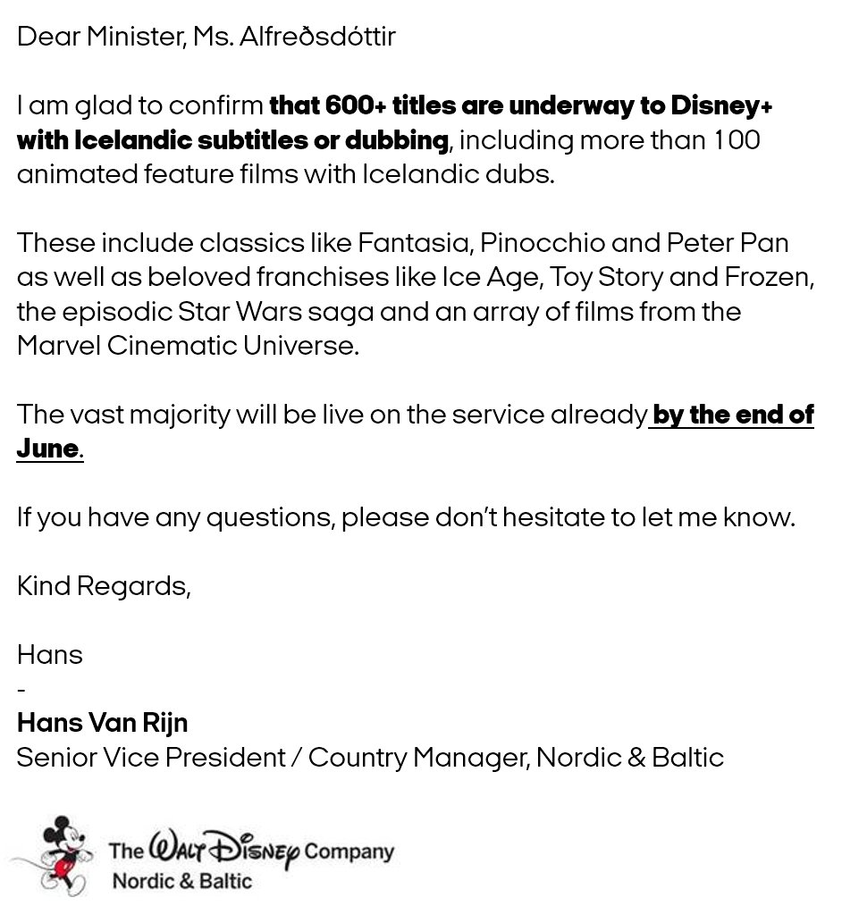 Júnílok marka ekki bara tímamót í bólusetningu, heldur líka talsetningu. Takk <a href="/disneyplus/">Disney+</a> <a href="/johanneshaukur/">Jóhannes Haukur</a> <a href="/framsokn/">Framsókn</a> og þið öll hin! #aframveginn