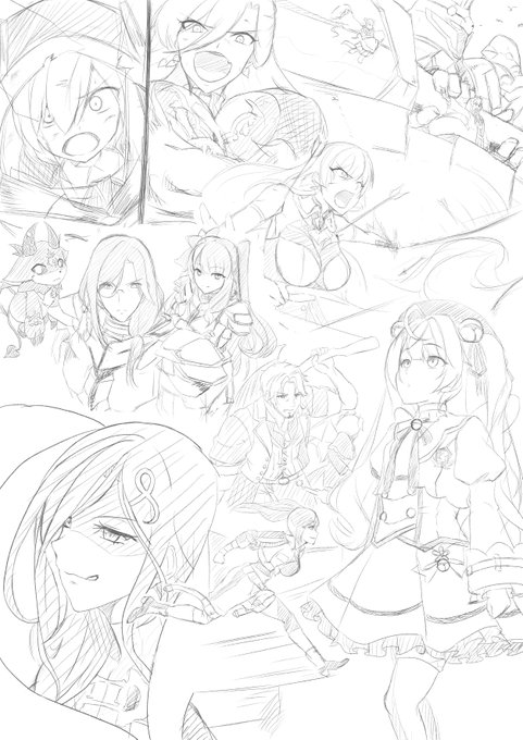 練習がてら、にじさんじ推しでFGOPVパロ推し全員は入りいきらなかった#ソシ絵ール#マル描いてちょんっ#絵こころ#デラスのお品書き#描かれて走#巴絵#れなの鳥っくあーと#シェリンの証拠品#でびるさまにささげるえ#フレン見て 