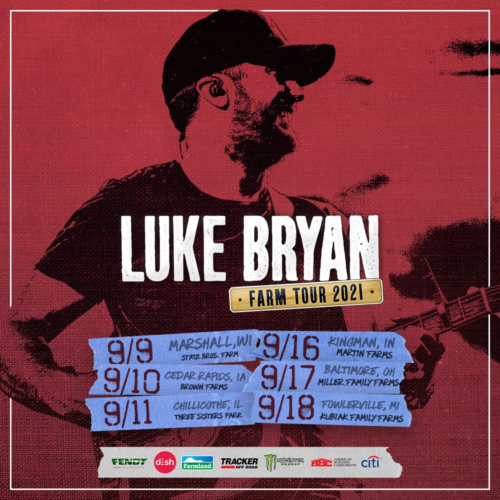 I’m more excited about #FARMTOUR2021 than any other! It's so apparent to me, and I hope everyone, why our farmers are truly the backbone of America. They never stopped providing for us in 2020. Presale starts 6/8 @ 10am local in the Nuthouse! nuthouse.lukebryan.com/join