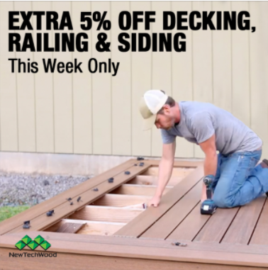 #QuoteCenter This Week Only - Take an extra 5% off Decking, Railing &amp; Siding in #QC !   Sell the Whole Project in #QC !