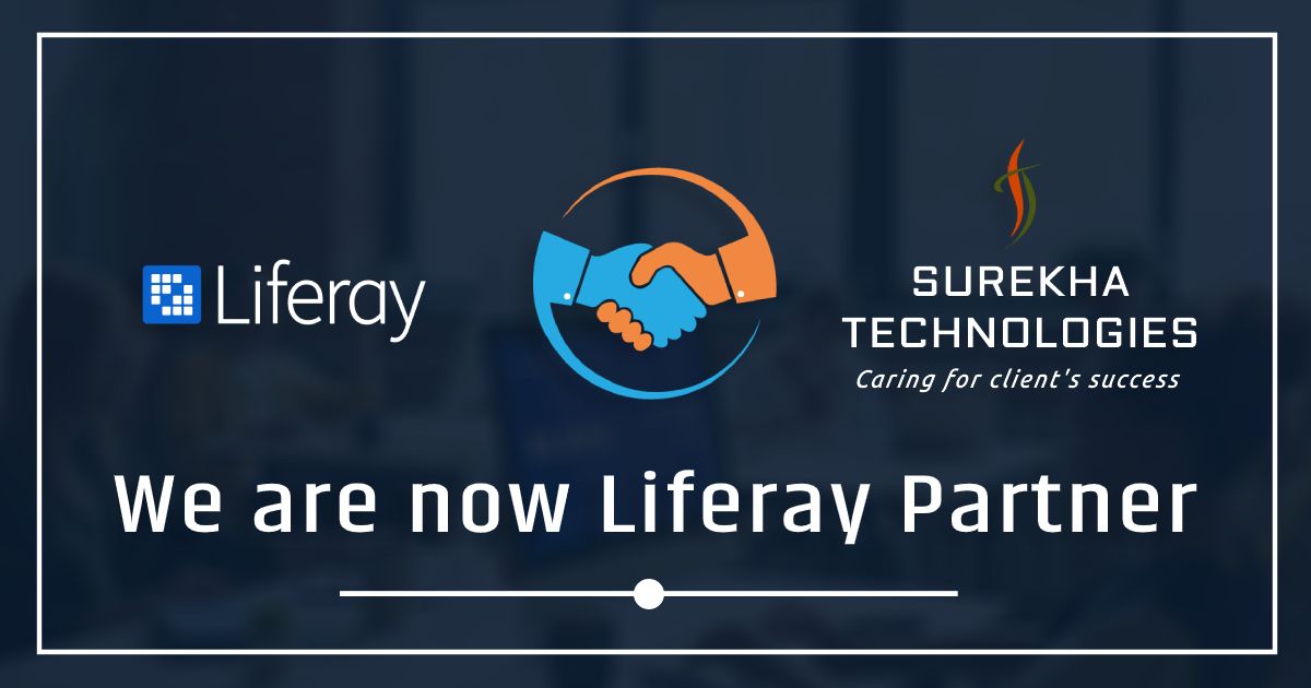 surekhatech's tweet image. Surekha Technologies is honored to announce that we are now an official partner with Liferay. By partnering with Liferay, we are now even better placed with access to Liferay enterprise resources and #support for our customers. bit.ly/3x5tsJ4

#Liferaypartner #liferaydxp