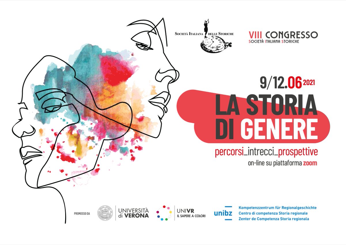 Dal 9 al 12 giugno si terrà, in #Univr e online, l’ottavo Congresso della <a href="/SISstoriche/">Società Italiana delle Storiche</a> "La #storia di genere: percorsi_intrecci_prospettive". Programma completo (con link di accesso #Zoom) > bit.ly/3wd6rnv