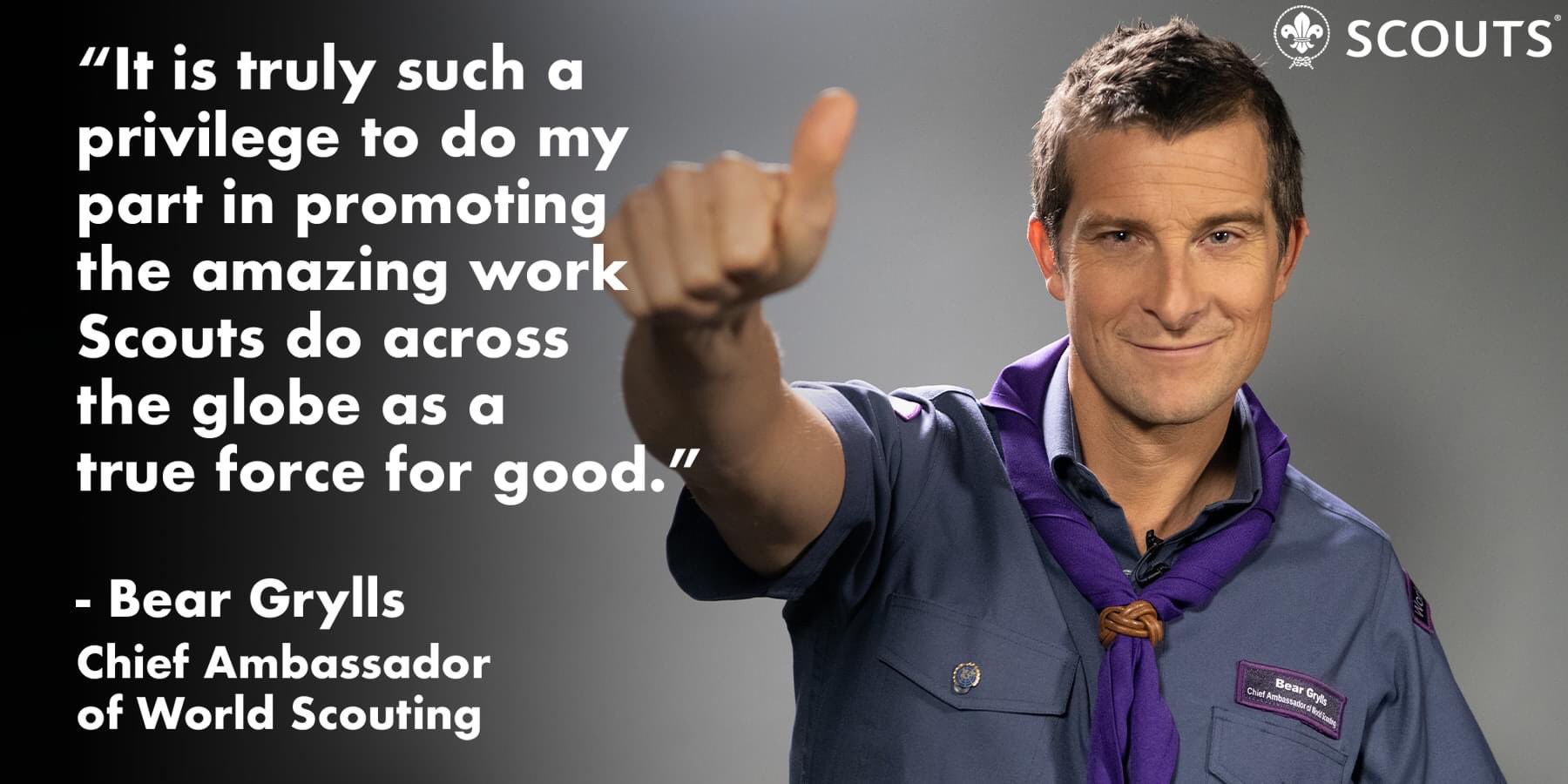 HAPPY BIRTHDAY BEAR GRYLLS,
CHIEF AMBASSADOR OF WORLD SCOUTING.  