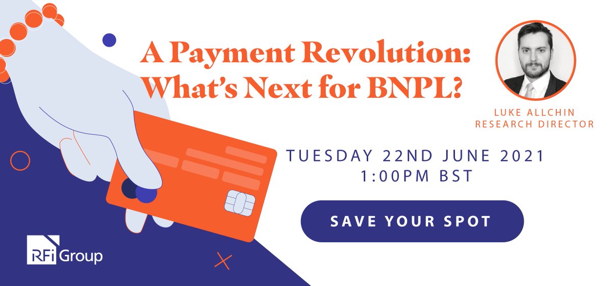 Have you signed up for our  live webinar event?

In just 30 minutes, we'll delve into  what's driving the surge in demand for BNPL services, regulatory considerations and what the future holds for providers.

SAVE YOUR SPOT: lnkd.in/d2DSNA5

#BNPL #payments #fintech
