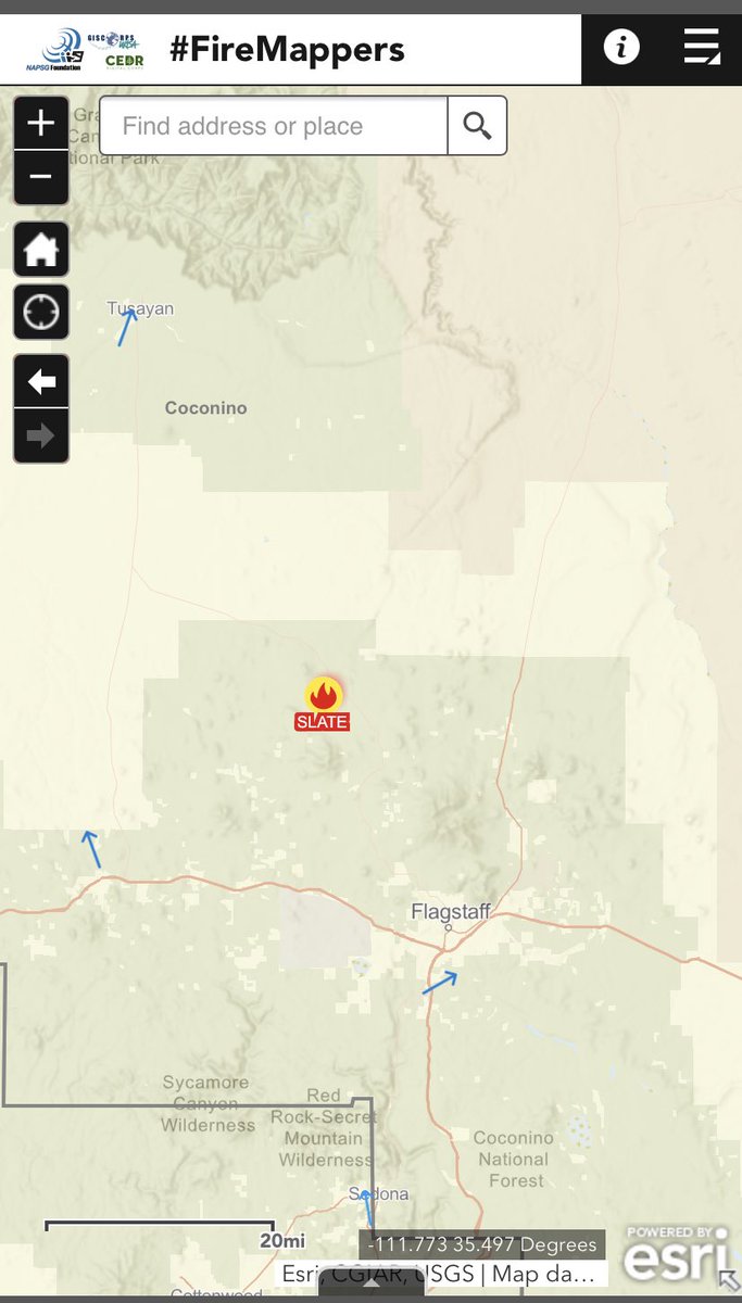 pjdohertygis's tweet image. Wildfire - #SlateFire Coconino National Forest, AZ 
Map Link: napsg.maps.arcgis.com/apps/webappvie…

#FireMappers