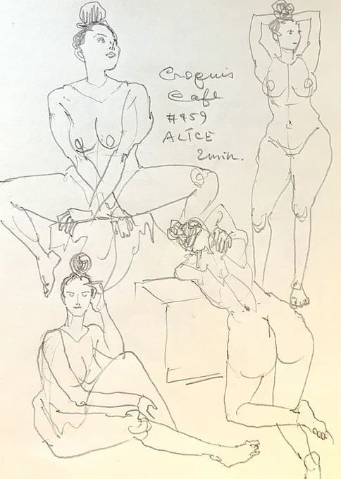 #croquiscafe 
459 Alice
ふがー。 