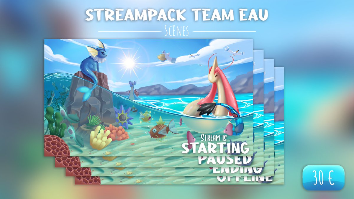 Alcaline_'s tweet image. 💧Streampack Pokémon Team Eau 💧

Les packs sont disponibles en illimité sur Etsy !

-Pack de 4 scènes à 30€ (hors TVA)
➡️etsy.com/fr/listing/101…

Les RT sont grandement appréciés 💕