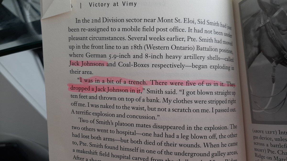 So apparently in WWI Canadians referred to German 8-inch artillery bombs as Jack Johnsons, leading to statements as seen in the picture.

Thought <a href="/jackjohnson/">Jack Johnson</a> would like to know this ;-)