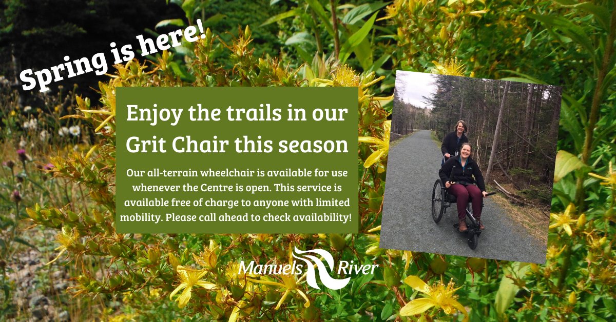 ManuelsRiver's tweet photo. #DidYouKnow
We have an all-terrain wheelchair that is available to use within our operating hours?
We would love to see this in use on our trails all the time, help us spread the word!
@manltweets @AdmiraltyMuseum @AccessYYT @DowntownCBS @DestinationSJ @HospitalityNL https://t.co/xNFEkPBVVT