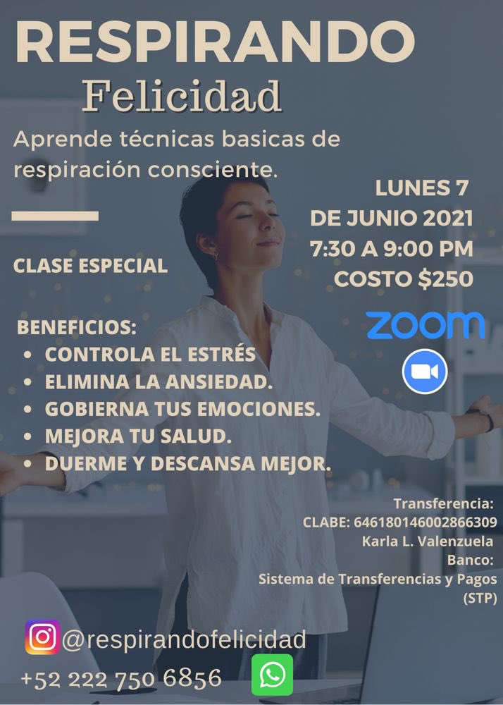 aaronkomorim's tweet photo. ¡Hoy! Inscríbete, estás a tiempo... #breathing #FelizLunes #estres #Ansiedad https://t.co/3Wl9RgOO95