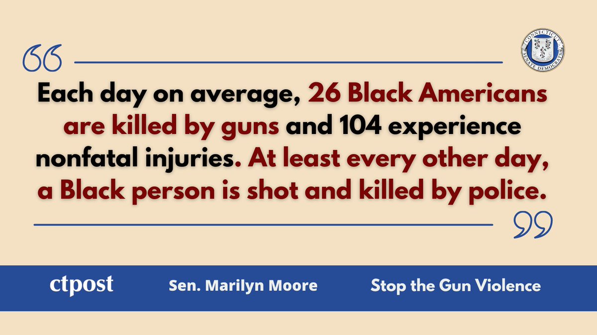CTSenateDems's tweet image. #EnoughisEnough. The violence must stop. To read @SenatorMooreCT's full @connpost opinion piece, click here ➡️  ow.ly/3CSK50F4IiC.