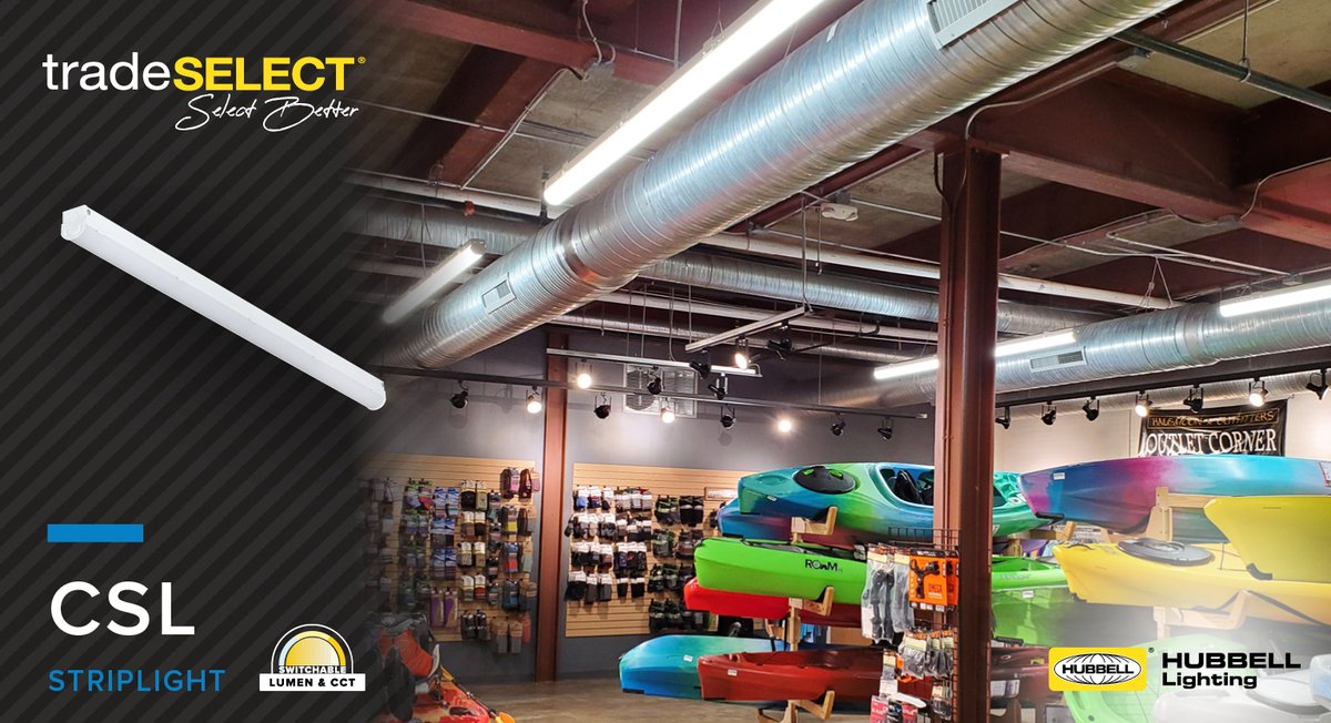 Hubbell_Ltg's tweet photo. Reduce inventory on the shelf, reduce inventory costs and reduce stock outs with Switchable luminaires. #tradeSELECT CSL Striplight Switchable Lumens and CCT Now Available!
https://t.co/kunBtyY0Ub https://t.co/N6Km8p96R9