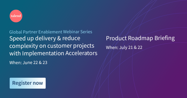 BISCHOFF7's tweet photo. .@Talend Partners - Join us for the global partner enablement session series led by Talend experts, specifically designed for you. In these sessions, you will hear from our experts around the latest product updates &amp; more! #datadriven #dataintegration https://t.co/Xq04OpuYQA https://t.co/H0dRTVBUIc