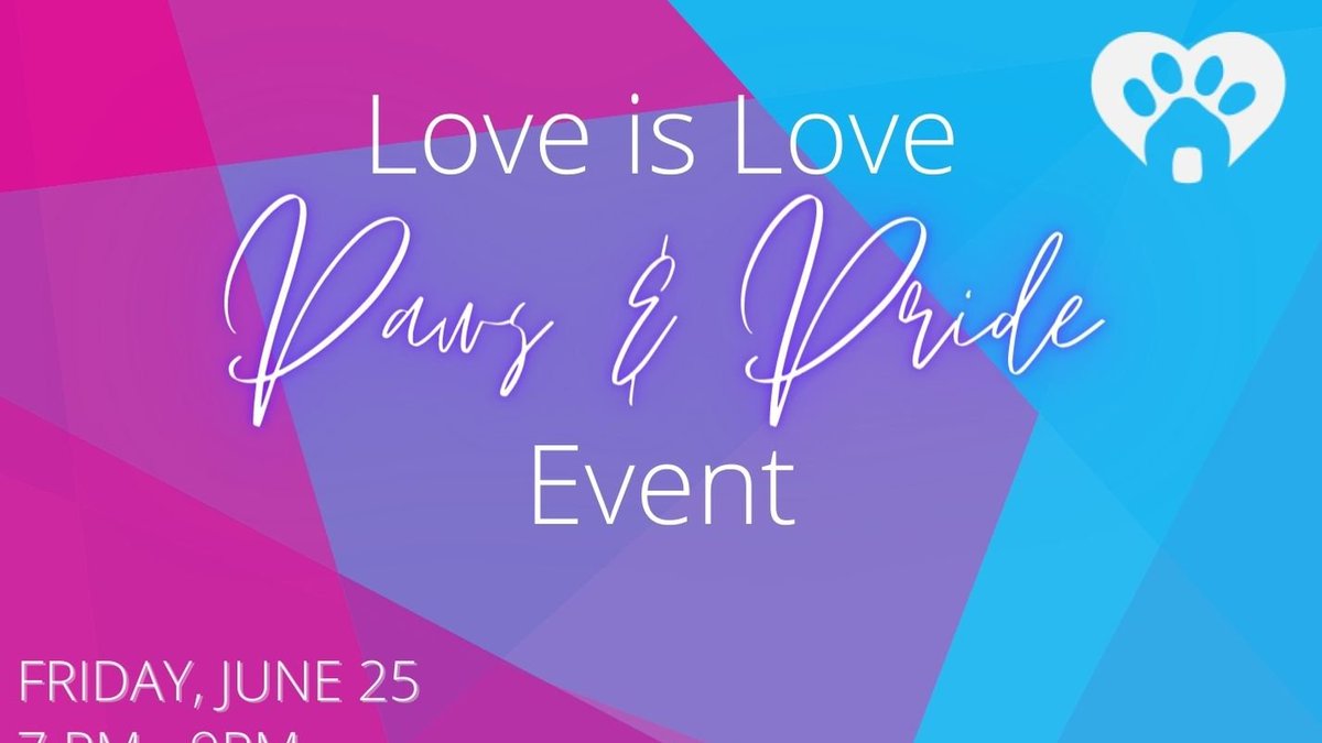 Join us Friday, June 25th from 7 PM to 9 PM to celebrate Pride at our First Love is Love Paws &amp; Pride Festival! All proceeds raised will be donated to HSCTX and The Waco Pride Network. #PrideMonth2021 #pride #shelterdogsarethebest