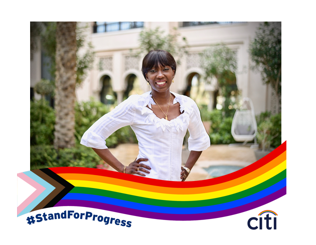 CitiCareers's tweet photo. “Proud to work at Citi and join in using our corporate voice to champion equity, racial justice, and LGBTQ+ equality. Let’s continue to celebrate and embrace our differences, and our shared humanity - it’s what makes us great.”– Titi Cole, Managing Director Citi #StandforProgress https://t.co/cXaMpViMc5
