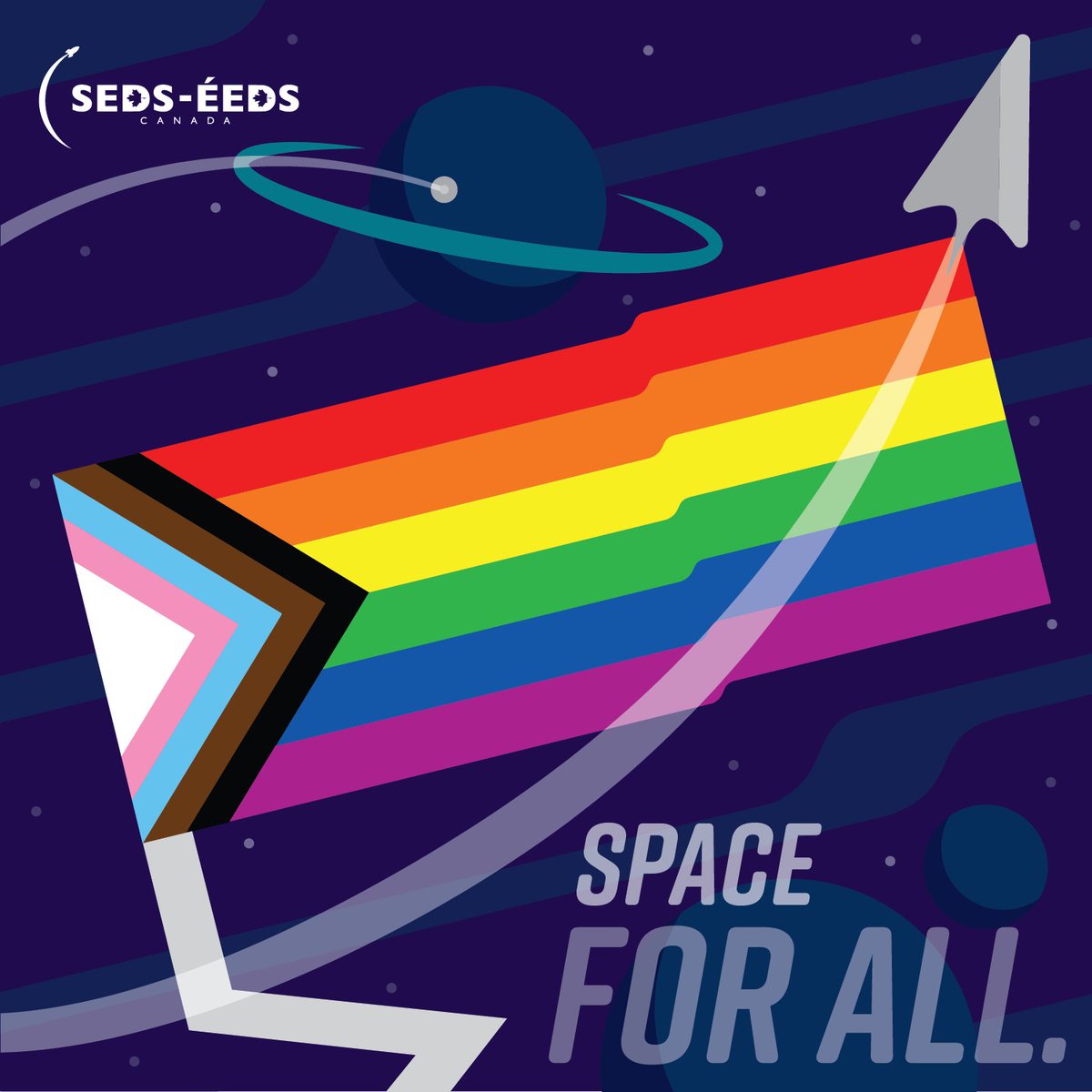 Happy Pride Month from SEDS-Canada! At SEDS-Canada, we believe in #SpaceForAll; that everyone deserves to be treated equally. There is strength in diversity, and together we will explore the stars🌟🌈

#lgptq #pride2021