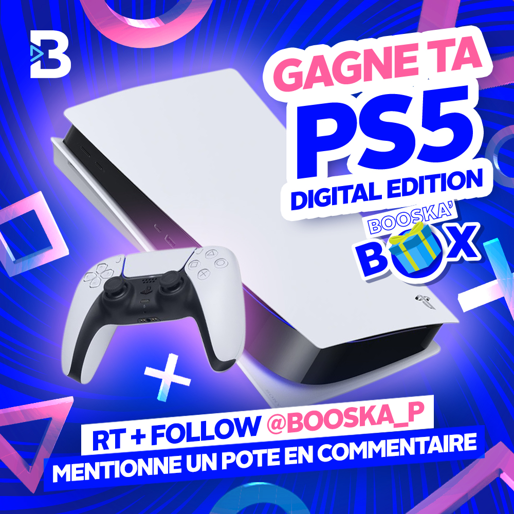 booska_p's tweet image. 🎁 CONCOURS 🎁

La team, tentez de gagner une PS5 DIGITAL EDITION ! 🎮

Pour cela : 
🔹 RT + Follow @booska_p 
🔹 Tag un pote en commentaire

TAS : Lundi 14 juin 
#BooskaBox