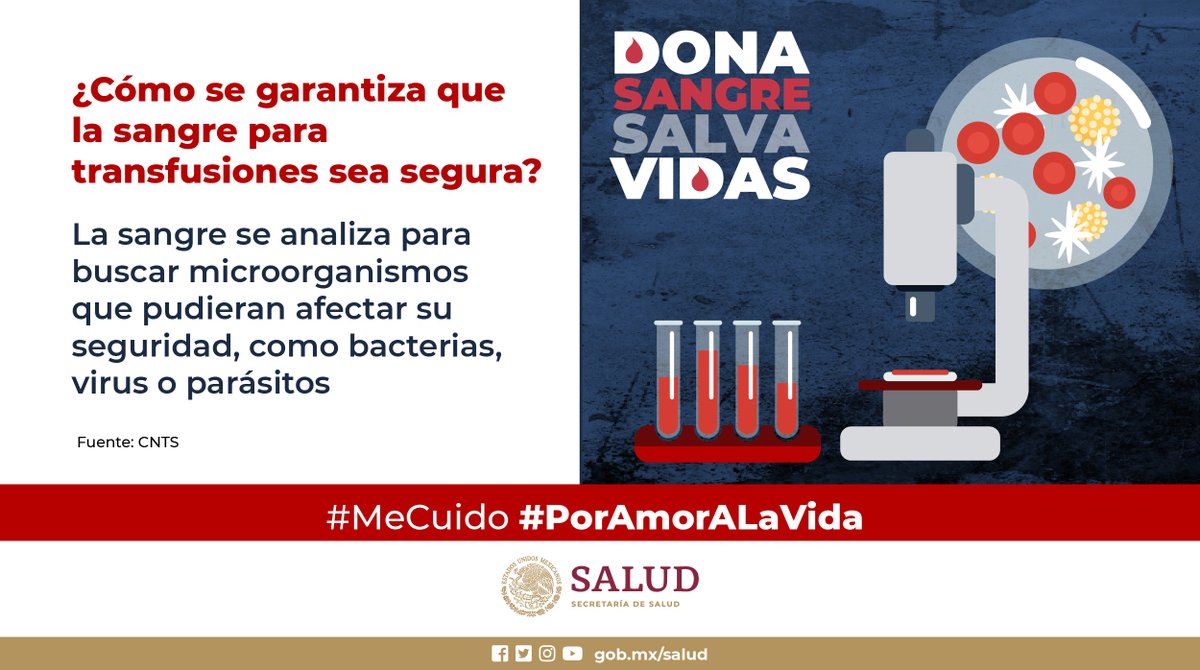SSalud_mx's tweet photo. 7 al 13 de junio | Semana Nacional del Donante de Sangre y sus Componentes 

Tú haces la diferencia. #DonaSangre #SalvaVidas 

Conoce más en ➡️ https://t.co/pSbJHcRIpD 

#MeCuido #PorAmorALaVida https://t.co/7kfgun85mZ