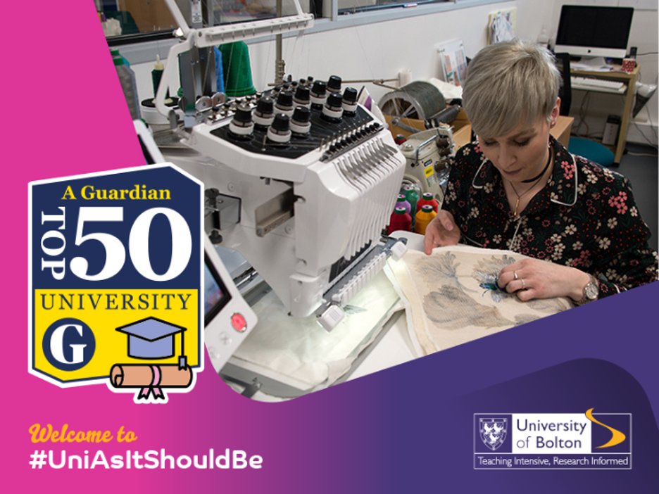Uni_GreaterMcr's tweet photo. The #UoBolton #Fashion and #Textiles courses are like the #GreatBritishSewingBee only with added learning!
A perfect springboard into the #Fashion or #Textiles industries, learn more: https://t.co/YF04acp8zc
#UniAsItShouldBe #BoltonFashion #BoltonTextiles #BoltonArts #Bolton2021 https://t.co/7PBv1fliNN