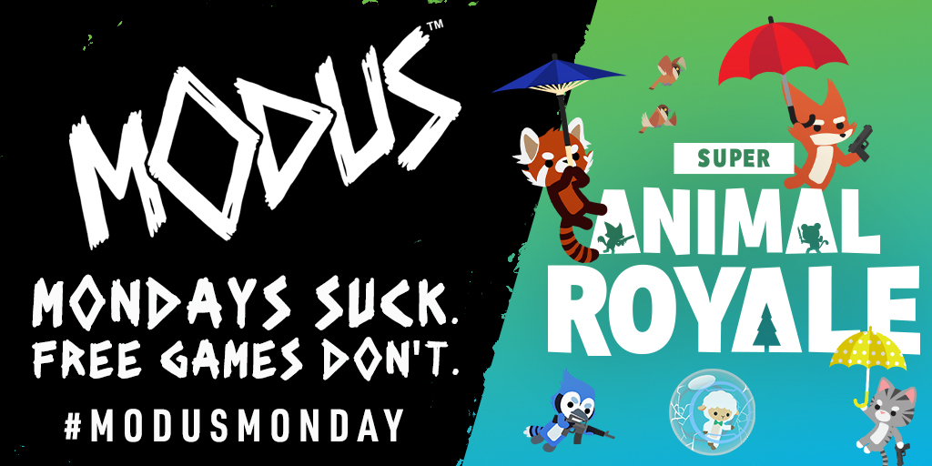 MaximumEntmt's tweet photo. Happy #ModusMonday! This week, we are giving away 3 codes for the Super Animal Royale Starter Pack on Xbox or Steam. To enter:
✅Follow us and @AnimalRoyale
✅Like/Retweet
✅Respond with #ModusMonday, your platform of choice, and the Super Animal you drop into battle with! https://t.co/SfkxXVMfcc