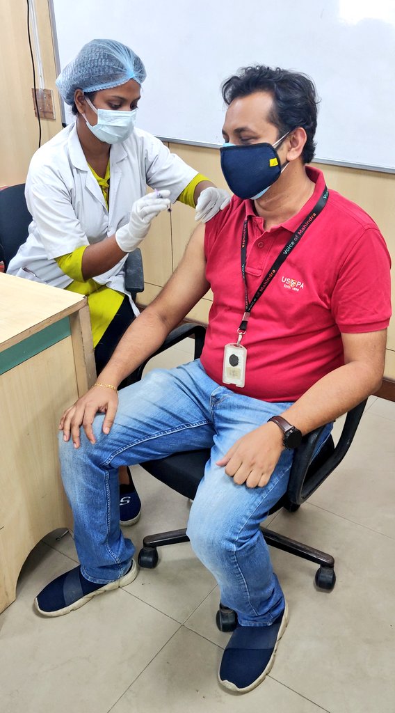 SJanaQA's tweet image. Keep Calm and Believe in @tech_mahindra to be there for you!! #vaccinated today, thanks to the #TechMahindraVaccineDrive today. Thanks to all who were instrumental in making this happen... @Harsh_Soin @jagdishmitra @TechMJosh @joychatterjee32 @ShellyDas15 🙏🙏 #ResolvetoRise