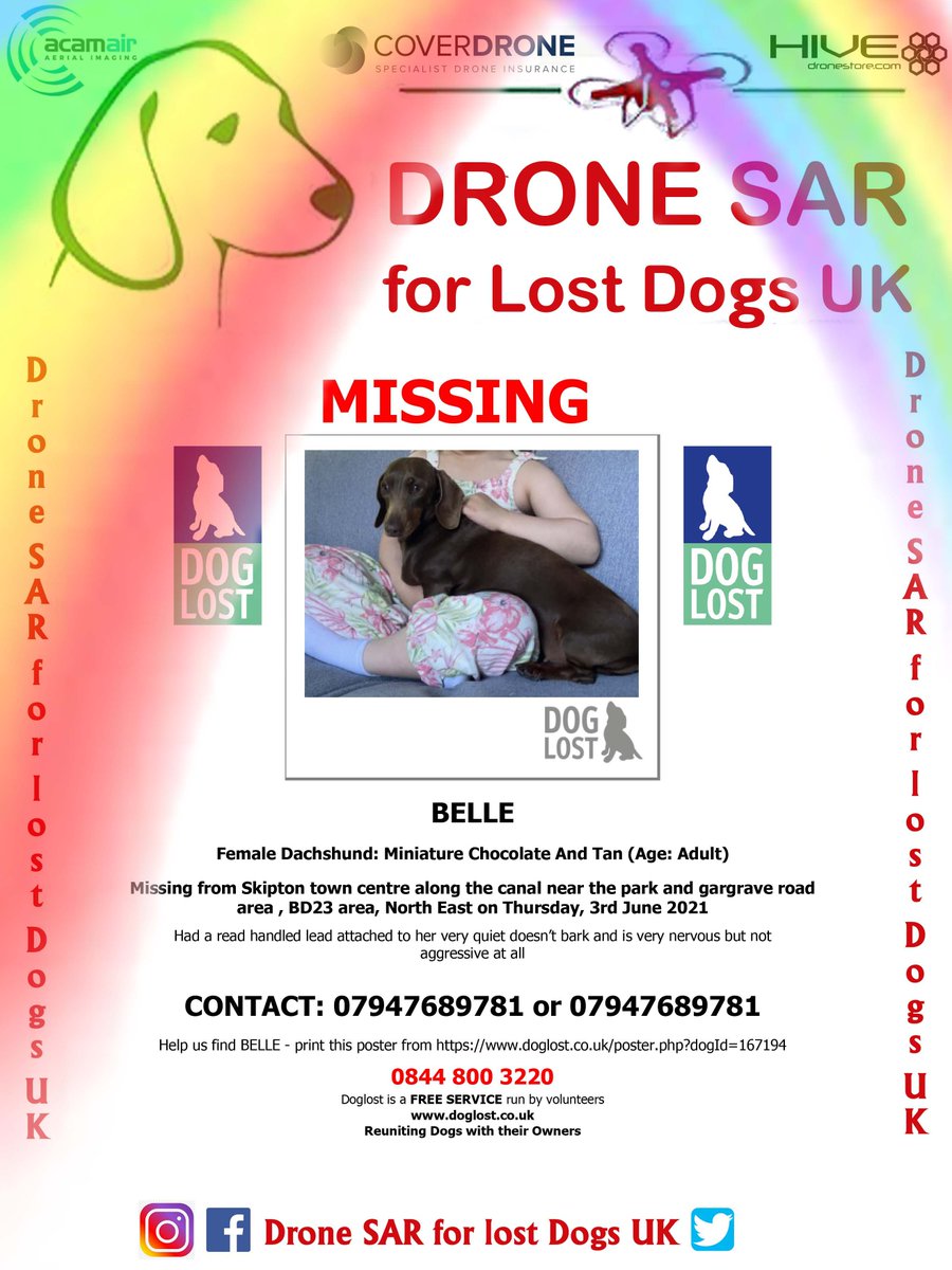 sar_dogs's tweet photo. #RIPBelle Sadly Belle didn't make it back home, our hearts and thoughts go out to her family at this sad time 😢🌈 #RIP #RainbowBridge #DroneSAR https://t.co/0XwPMTJwbZ