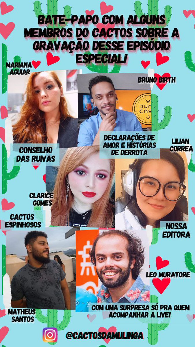 CactosM's tweet photo. ♦ SÁBADO, DIA 12 DE JUNHO, ÀS 20HRS. ♦
O Cactos da Mulinga vai fazer uma live para o lançamento do episódio do Dia dos Namorados - Mulingueiros da Paixão. 💘💘💝💝
🧡 https://t.co/uNWV8z9T68📲🧡
#diadosnamorados #cactosdamulinga #love #dayvalentine #amor https://t.co/DQxZAz0D1l