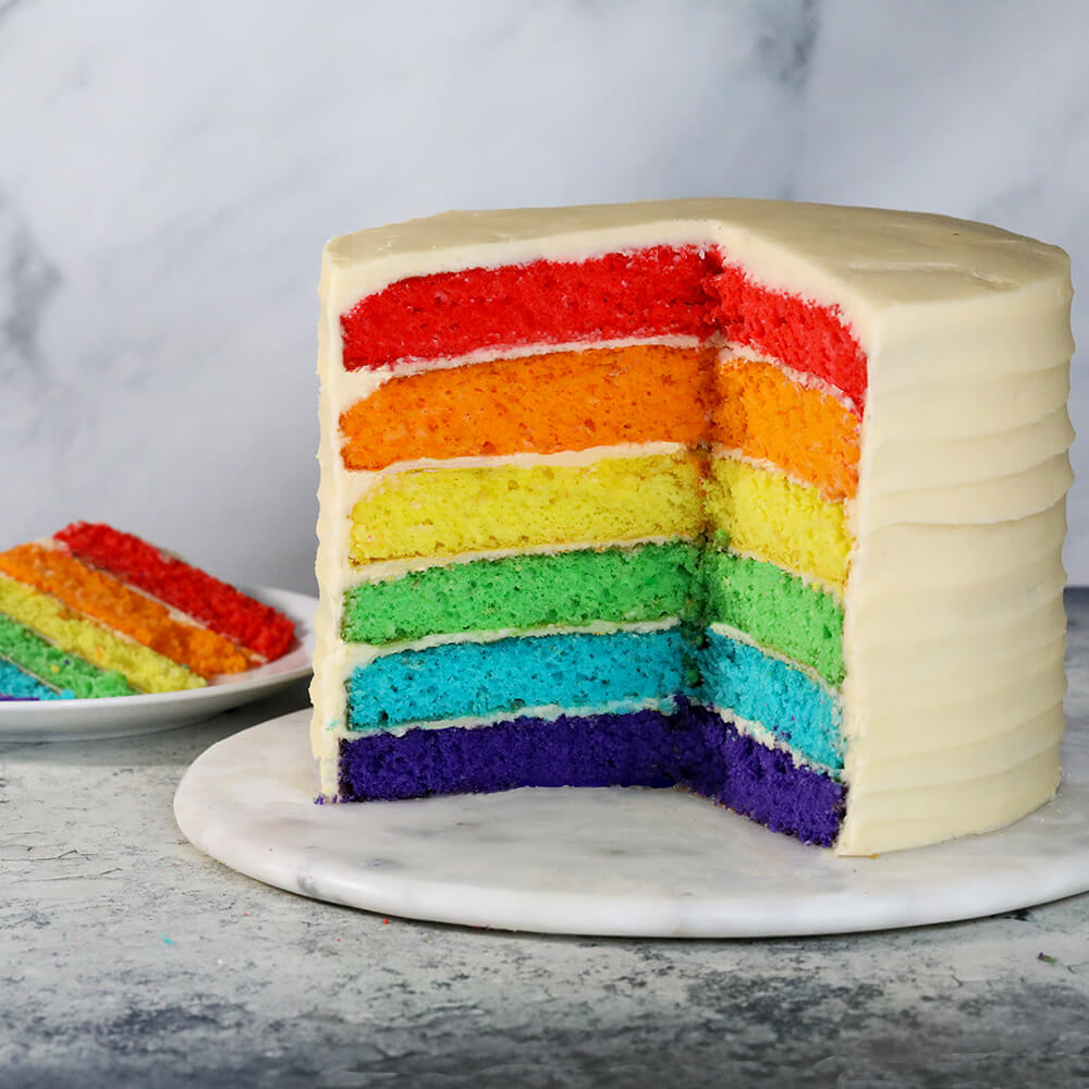 🌈 #RAINBOW #LAYERCAKE 🍰 Celebrate summer, love and community with a @duncanhines cake that everyone will want a slice of 😍 #June #Cake #Rainbowcake #boxedcake #cakemix #baking - readyseteat.com/recipes-Rainbo…