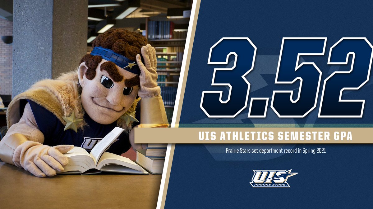 UIS Athletics set a department record with a 3.52 GPA this past spring. Other highlights:

- Each team had a GPA above 3.30
- 87.8% of the UIS athletes had a 3.00 or better
- Women's <a href="/TennisUIS/">UIS Tennis</a> had a 3.965 team GPA

Complete Story: bit.ly/2TRUK7r

#ProtectThePrairie