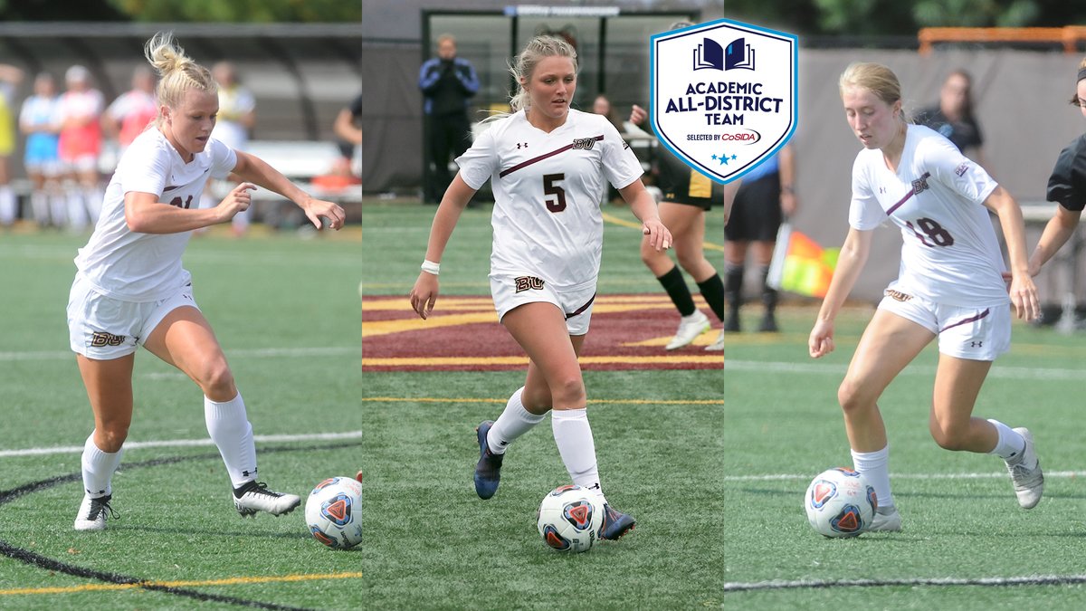GoBUHuskies's tweet photo. The @BUHuskies_wsoc team had three members named to the CoSIDA Academic All-District® First Team. Congrats to seniors Lauren Hoelke and Maggie McDonald and junior Nicole Varano. DETAILS: https://t.co/Q2bEFeMmUW

#Unleashed https://t.co/fqFS3hSLAY
