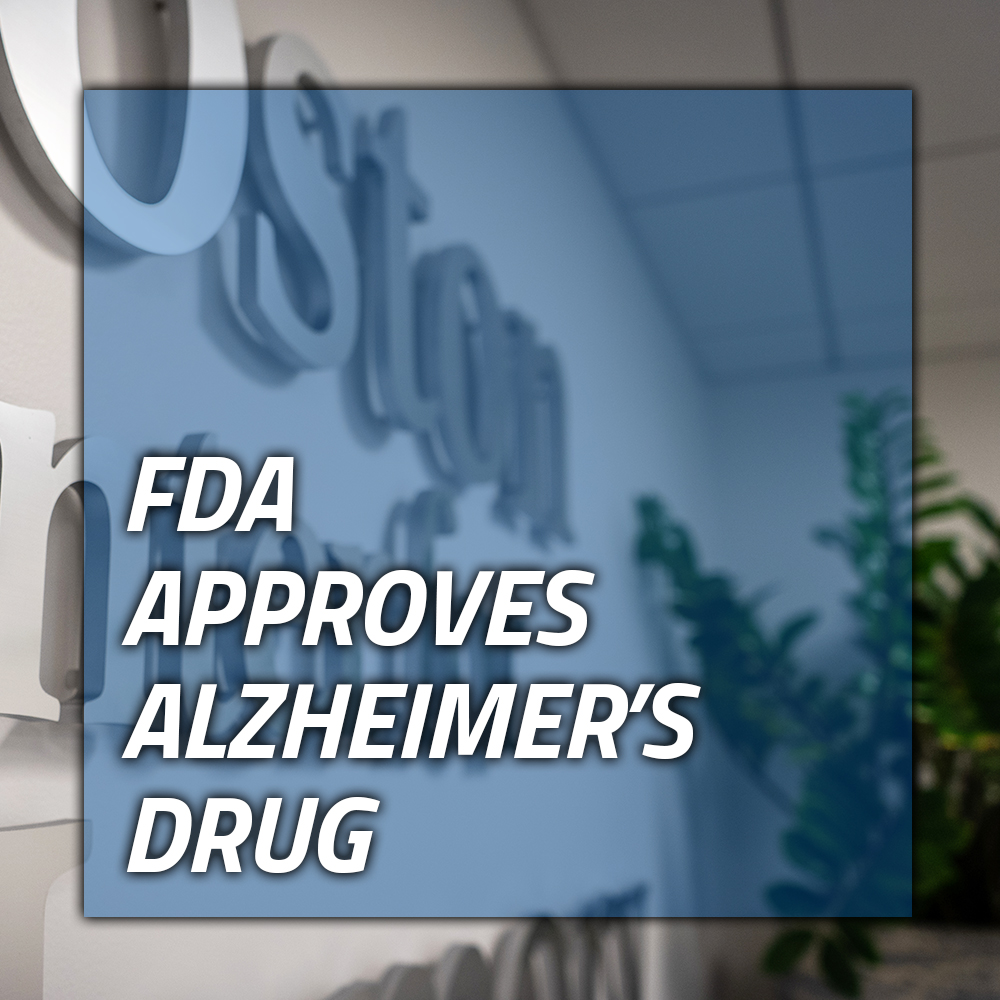 BostonMemory's tweet photo. FDA Approves Alzheimer’s Drug:

The FDA has approved the first ever disease modifying treatment in Alzheimer’s disease. Our research team was one of the leading enrollers in the world for this study. We cannot thank the patients enough for their contributions and commitment! https://t.co/H5z2arHRTR