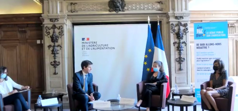 "La priorité pour le gouvernement est de maintenir les aides aux agriculteurs bio, une aide maraichage sera notamment mise en place" <a href="/J_Denormandie/">Julien Denormandie</a> 
<a href="/Agri_Gouv/">Ministère Agriculture et Souveraineté alimentaire</a> #DebatImPACtons #Agriculture #PAC 
#agriculturebio #environnement #DebatImpactons