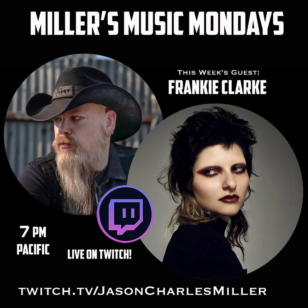 Jason Charles Miller (@jasoncmiller) on Twitter photo Tonight! My guest is Frankie Clarke from <a href="/frankiethestuds/">Frankie and the Studs</a>. Come join us here: twitch.tv/jasoncharlesmi⦠Tonight! My guest is Frankie Clarke from <a href="/frankiethestuds/">Frankie and the Studs</a>. Come join us here: twitch.tv/jasoncharlesmiā¦