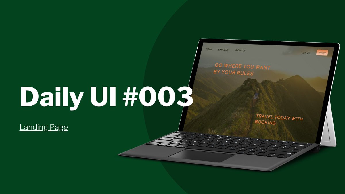 Jen4468's tweet image. #DailyUI #003 Landing Page