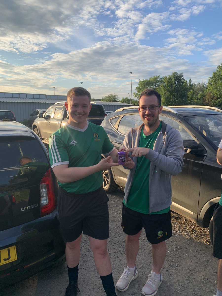RealSoSoBad4's tweet photo. First game of the new season was a belter. A 10-0 win against division rivals Futbol Club de Clay Knox. The Slime Galaxy Goo award tonight goes to @MattAVFC2 for using his massive pecks to control the ball perfectly which was highlight of the match. #upthesosobad https://t.co/KE9VXtJYoG