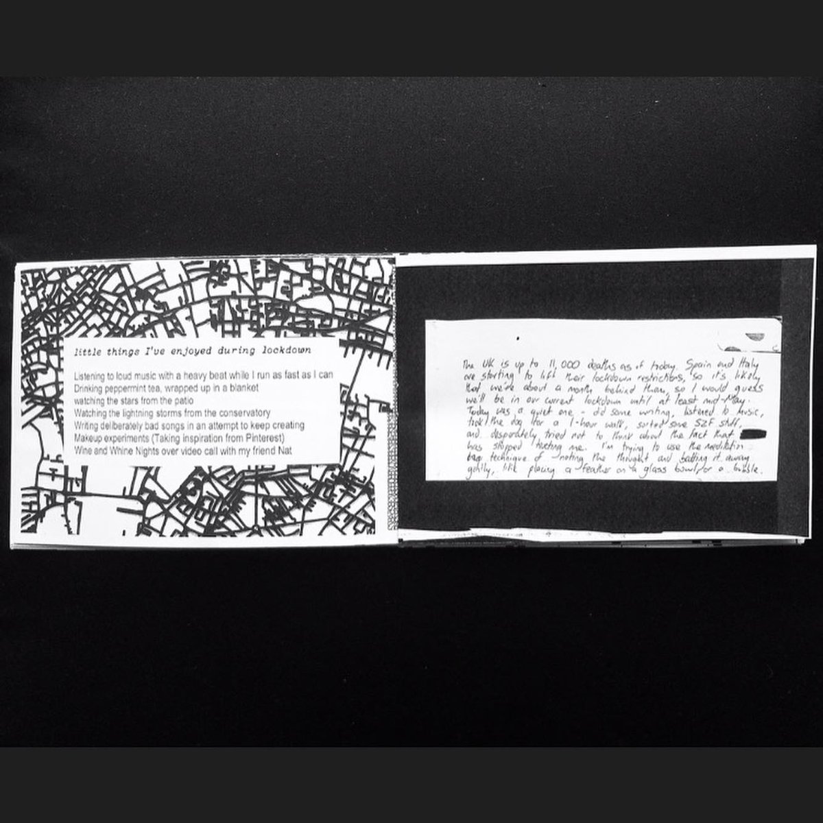 I've published a new zine called ‘quaranzine’ - created as part of the @swanseazinefest 24-Hour Zine Challenge. I write about trying to stay creative and sane throughout the pandemic, with photocopied diary entries, ephemera, lists, and collages. Buy here: catherineelms.co.uk/shop/