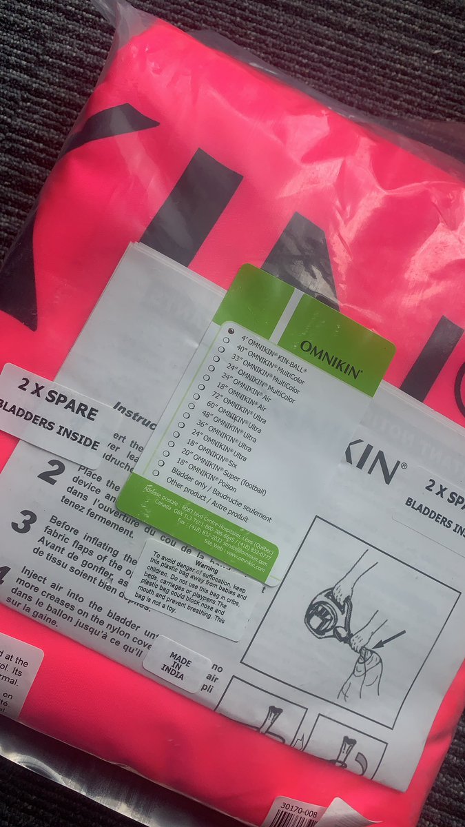 Today, our new Kinball, Kinball pump, spare bladders, and bibs arrived, thanks to <a href="/lincolnSU/">Lincoln SU</a> !! We’re really grateful for the opportunity to receive a sports development grant from the SU, so we can get the society up and running properly, this next academic year!