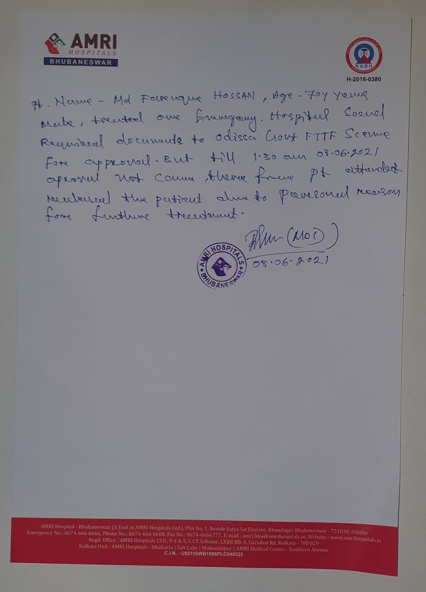 MdAliKh69517763's tweet photo. Shame to the management #GovtHealthSchemes are only in papers.Not a single private empanelled hospital cooperate in avaling the govt Health schemes.Ending up saying govt officials nt Responding .#FTTF are big failure.@nabadasjsg @MoSarkar5T @CMO_Odisha @otvnews @HFWOdisha https://t.co/MuJI8paUZS