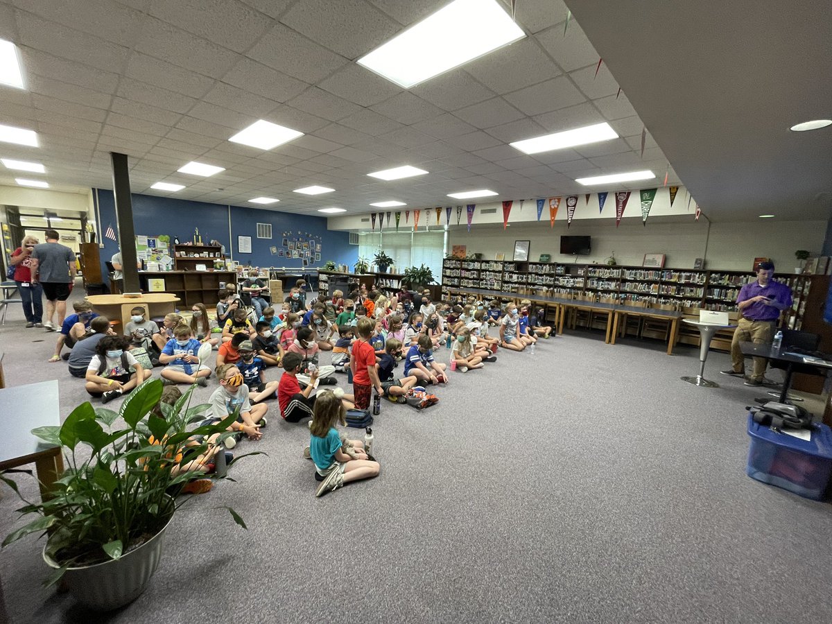 We are lucky to have <a href="/_tucker_lane/">Tucker McKenzie</a> from <a href="/WithersRavenel/">WithersRavenel</a> come out to STEM Camp and speak to 75 kids about Civil Engineering. The kids are loving it.