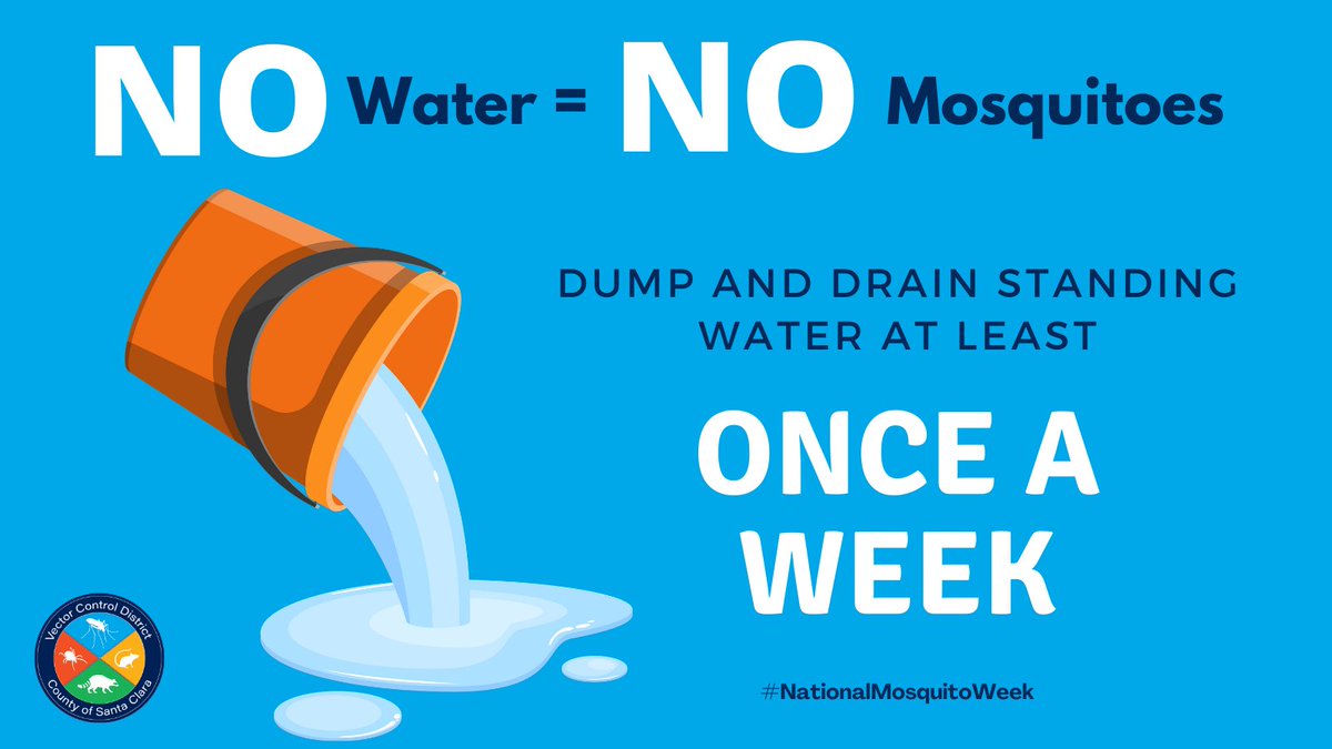 A mosquito spends a large portion of its lifetime in water, and as adults they need water to lay their eggs. No access to water means no mosquitoes! Inspect your yard for water and drain it at least once a week. #NationalMosquitoWeek