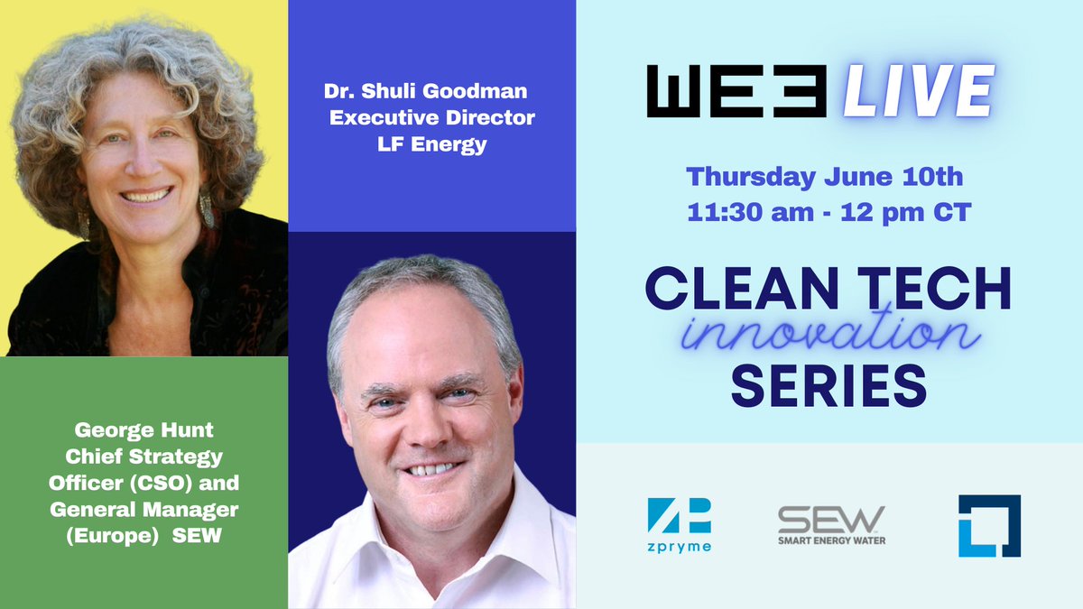 WE3Summit's tweet photo. The future of #energy is shared technology innovation. So How is #OpenSourceEnergy Accelerating #CleanTech Adoption? 🤔Join @ShuliGoodman, the Executive Director of LF Energy, a @linuxfoundation subsidiary, this Thursday, 11:30-12:00 CT
⚡️RSVP https://t.co/99PsSDISv0 https://t.co/EnJcEpPlCb
