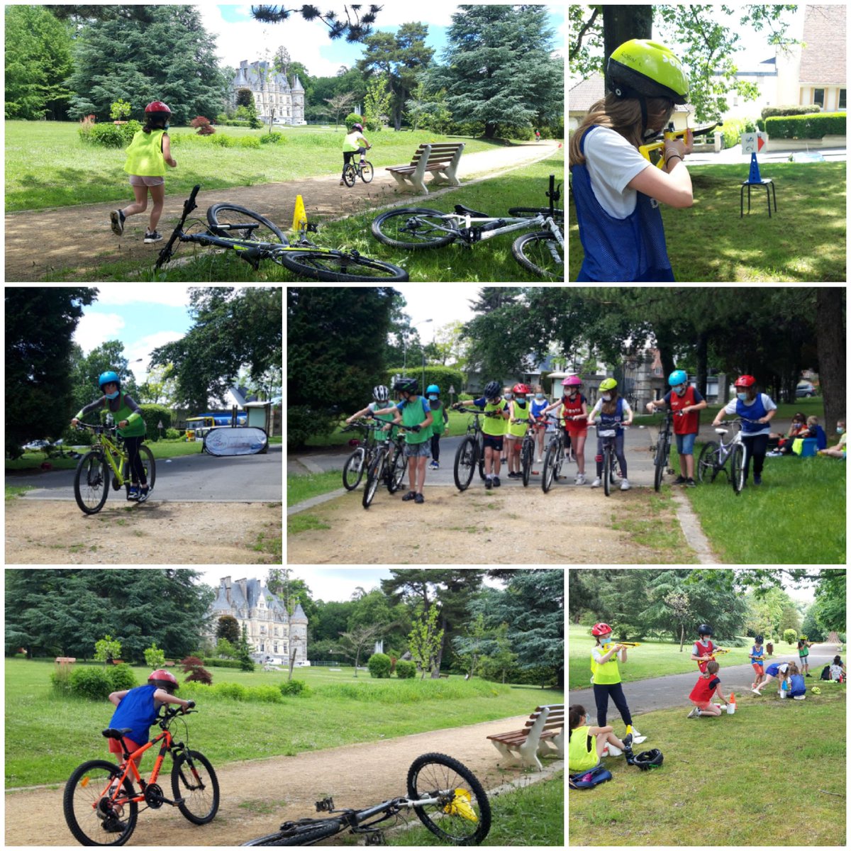 USEP_61's tweet photo. Lundi chargé, 3 Ecoles : 🧭 et ⛳ à la Chapelle Biche pour 1 classe C1 et 2 Classes C2/ ⛳ et 🏃♂️🎯 à Juvigny pour 1 classe C3 / ⛳ et🏃♂️🚴♀️🎯 à Bagnoles pour 2 classes C3 !
Journée bien remplie mais journée réussie pour ces 3 écoles G2024 😉! #plaisir #merci #operationnationale https://t.co/hAM4q9mfDK