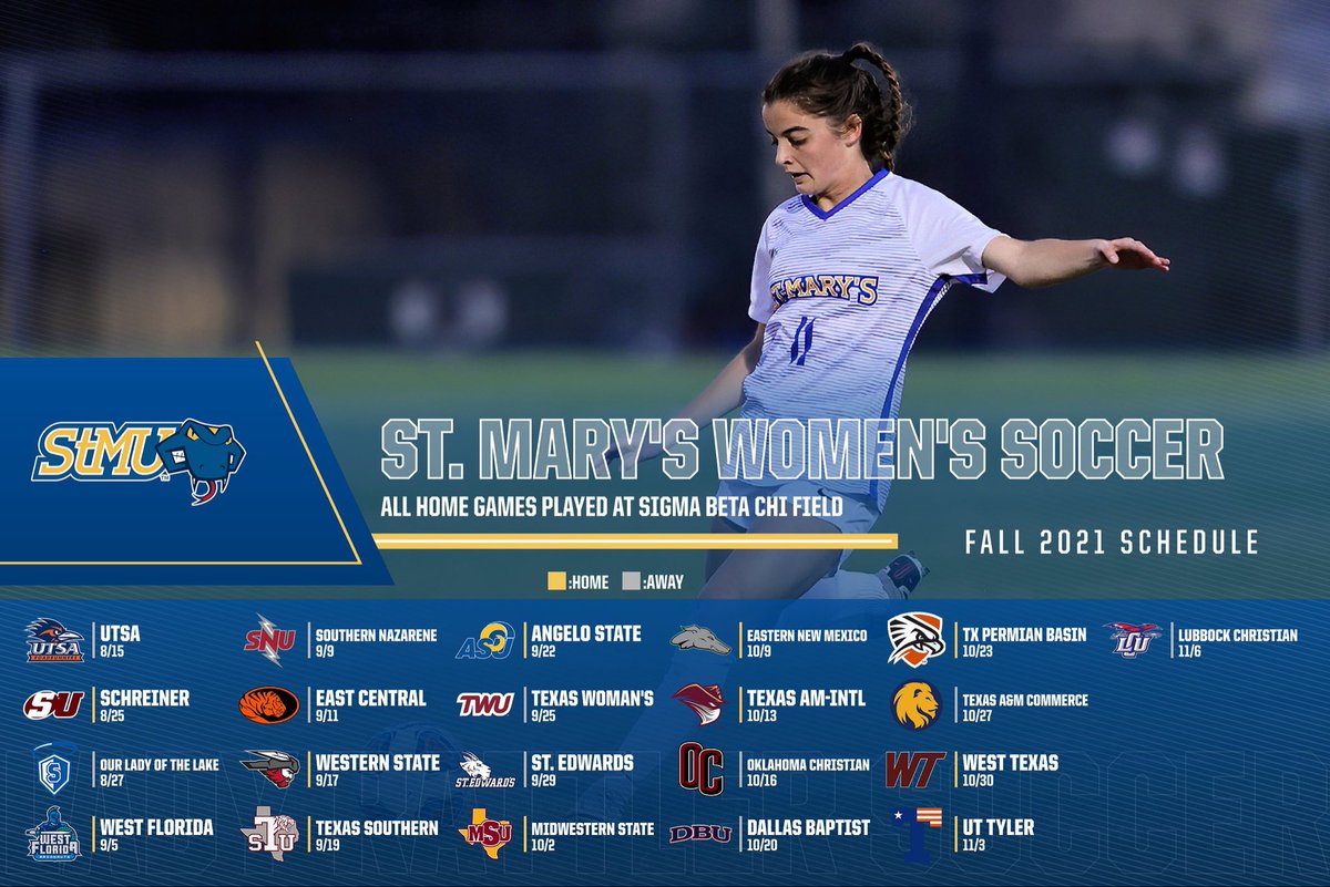 StMUwsoccer's tweet photo. The schedule is here! See y’all on the field! https://t.co/oARlZOJobX